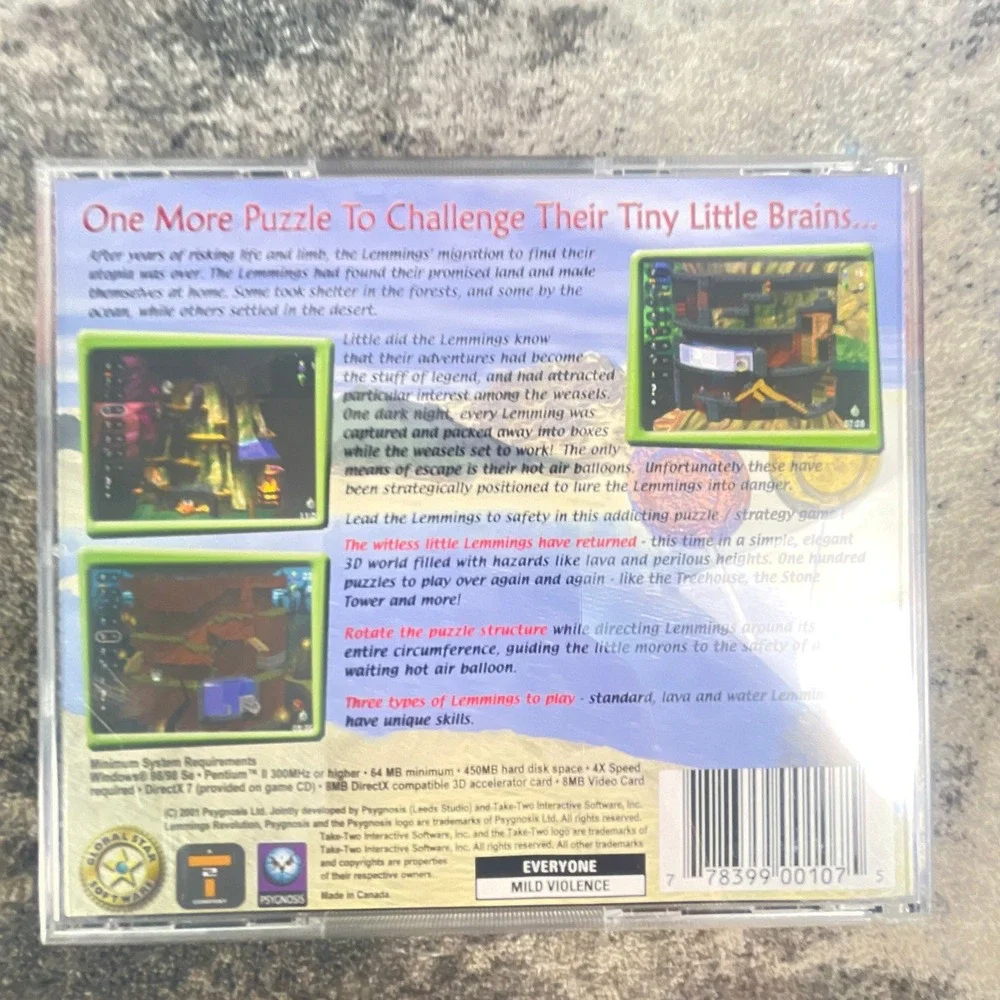 Lemmings Revolution PC CD-ROM Puzzle Game Psygnosis Global Star 1